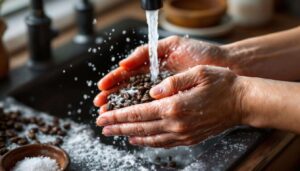 Je handen wassen met zout en koffie: waarom het wordt aanbevolen en waarvoor het dient.