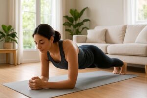 Vier eenvoudige oefeningen voor een strak getrainde buik: begin zonder sportschool of apparatuur