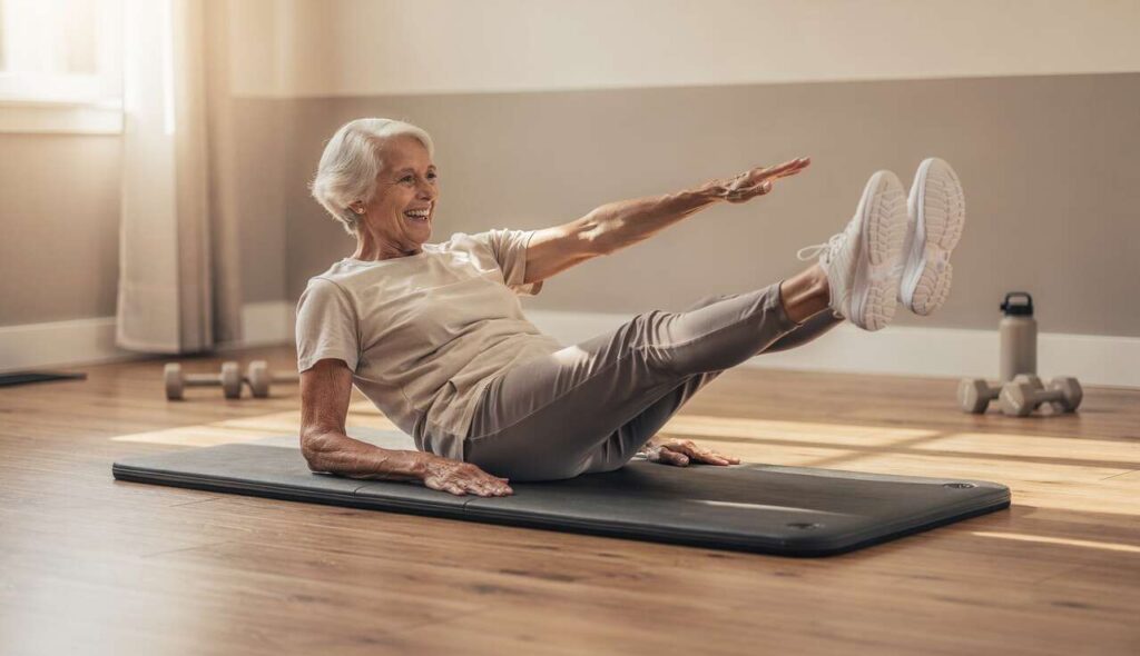 Buikvet na je 60e? Deze Pilates-oefeningen op de grond zijn het meest effectief